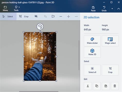 How to Remove Image Background using Paint 3D in Windows 10?