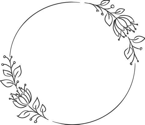 flowers drawing circle