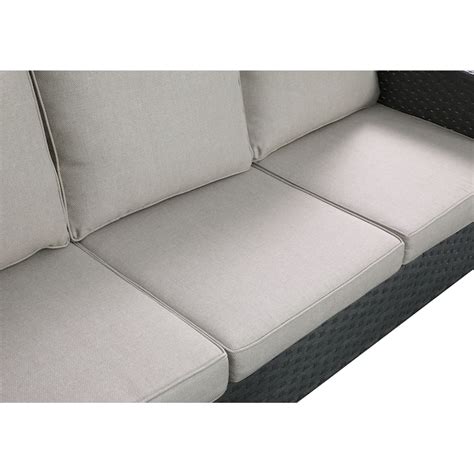 Forclover Wicker Sectional Sofa Set Wicker Sectional with Off-white ...