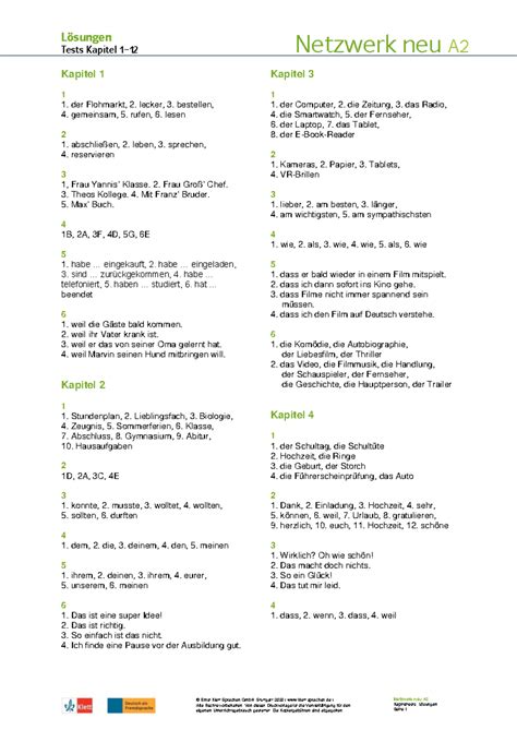 Netzwerk neu A: Tests und Lösungen für Kapitel 1 bis 12 - Studocu