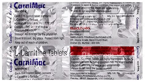 Carnimac 500 MG | Order Carnimac 500 MG Tablet Online at Truemeds