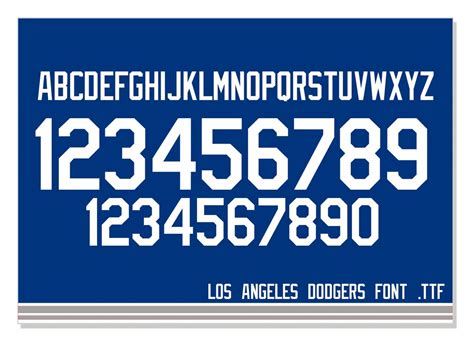 Los Angeles Dodgers Jersey Font .TTF - Etsy
