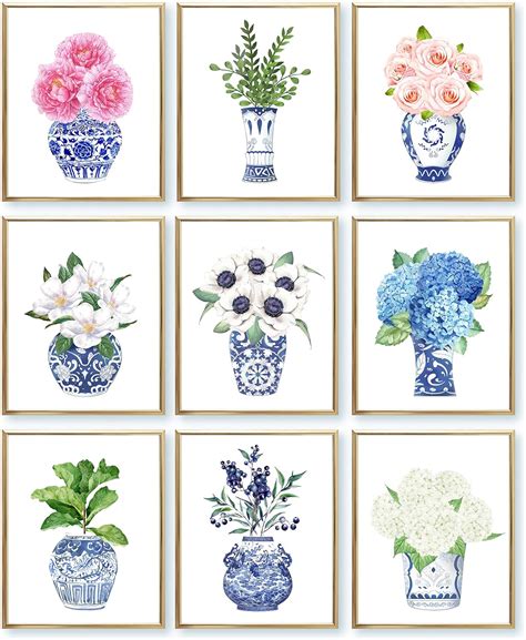 Amazon.com: 97 Decor Chinoiserie Decor - Chinoiserie Wall Art Prints ...