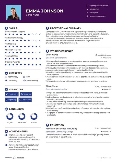 10+ Clinic Nurse Resume Samples & Templates for 2025