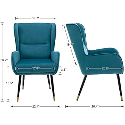 Buy DM Furniture Accent Chairs Set of 2 Modern Hight Wingback Reaing ...