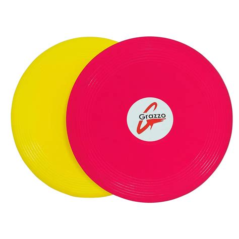 Grazzo Flying Discs Frisbees Pack of 2 Waterproof Plastic Pink Yellow ...