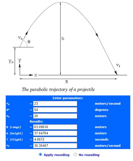 Image result for Trajectory Calculator