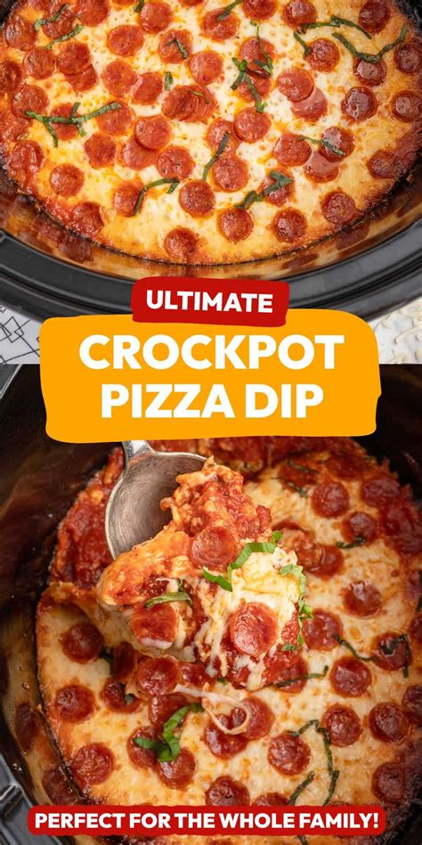 Crock pot pizza dip combines melty cheese, pizza sauce, and your ...