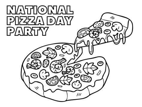 Pizza Party Day coloring pages - ColoringLib