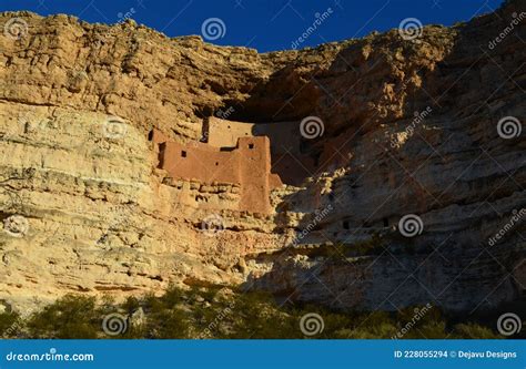 Stunning Look at Montezuma Castle Cliff Dwelling in Arizona Stock Photo ...