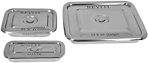 Reviti® by Hospiclub Instrument Tray 12x10, 8x6, 8x3 inch Heavy Duty ...