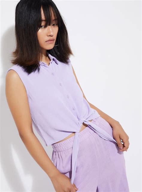 Buy URB_N Women Solid Knotted Hem Shirt Online at just Rs. 599.0 ...