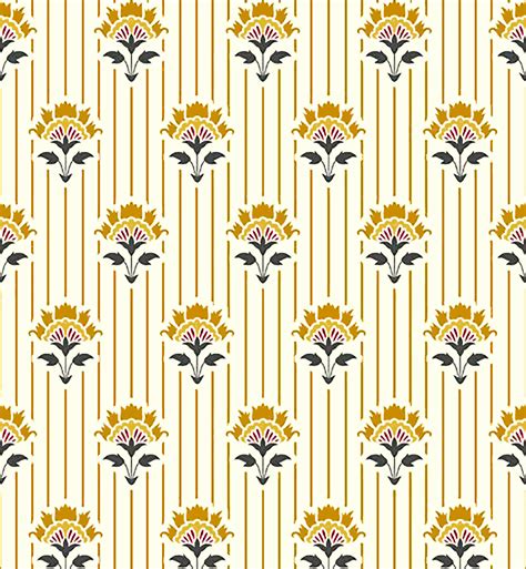 Abstract Floral Pattern Fabric with Yellow, Red, and Black Flowers