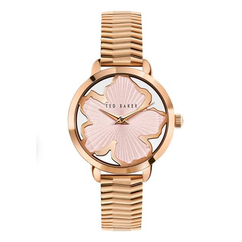 Buy Women Pink Dial and Rose Gold-Tone Stainless Steel Bracelet Watch ...