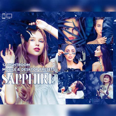 12 Sapphire Lightroom Presets, Blue Mobile Preset, Summer Desktop LR ...