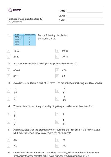 Probability Grade 10 的图像结果