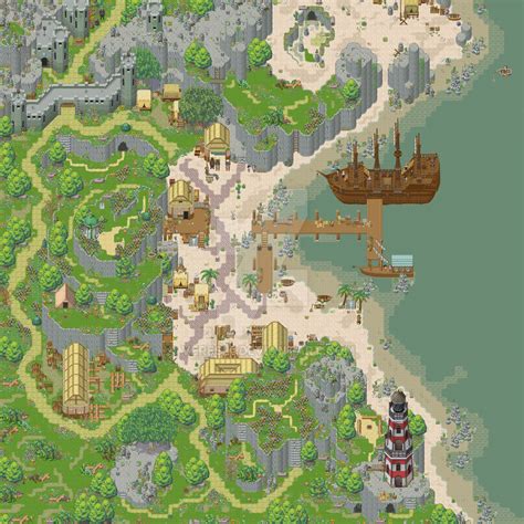 [RPG Maker Map] Port of Fantasia by Veresik on DeviantArt | Rpg maker ...