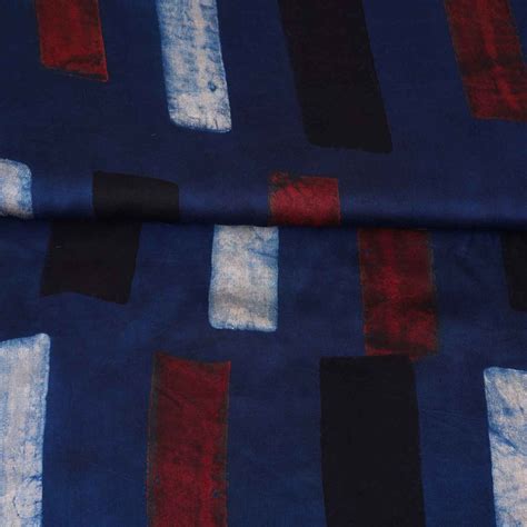 Buy Navy Blue Abstract Print Modal Satin Fabric at TradeUNO – TradeUNO ...
