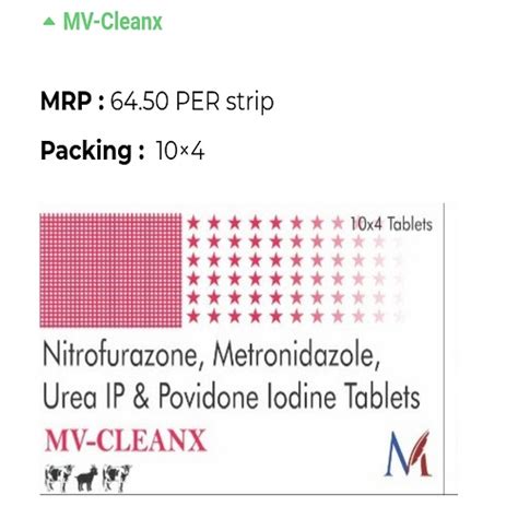 MV-CLEANX Tablets Medvet Pharmaceuticals