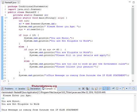 Image result for Nested If Statements Java