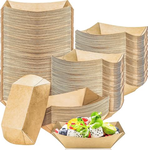Amazon.com: MotBach 120 Pack 1/2Lb Paper Food Boat Trays Disposable ...