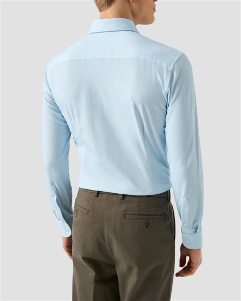 Solid Cotton Four-Way Stretch Shirt - Eton