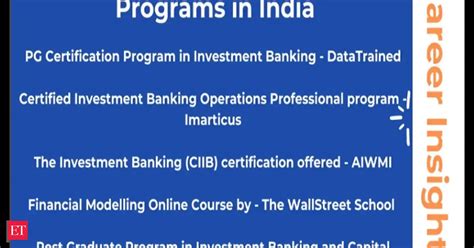 Top 5 institutes/Courses for investment banking in India - The Economic ...