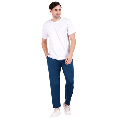 Buy NAUTICON Men Teal Blue Solid Regular Fit Lower