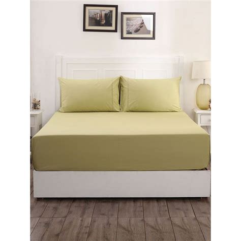 Buy Maspar Colorart Slumber Solid 200 Tc Cotton Silk Green Single Bed ...
