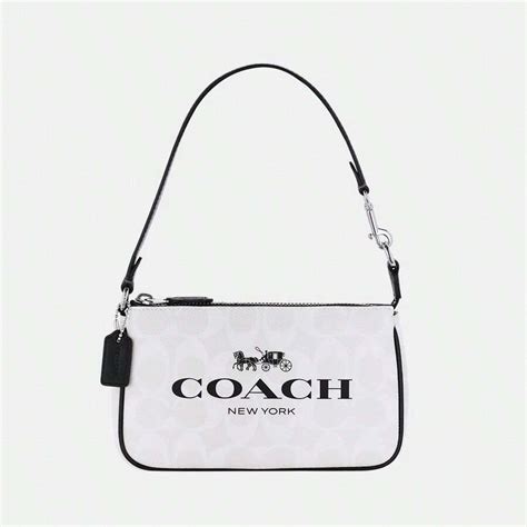 Coach Nolita 19 In Blocked Signature Canvas Women Clutch Bag Small Tote ...
