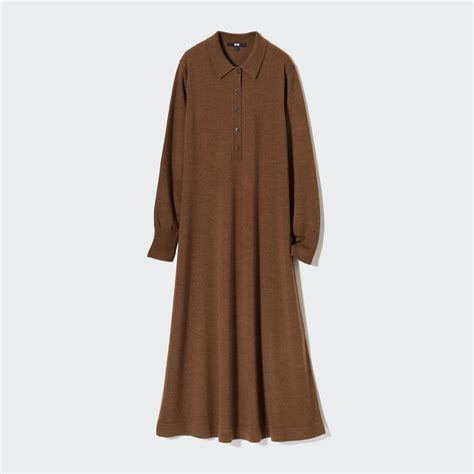Uniqlo Merino Blend Polo Neck Long Sleeved Dress For Sale Near Me - Women Uniqlo Dresses ...