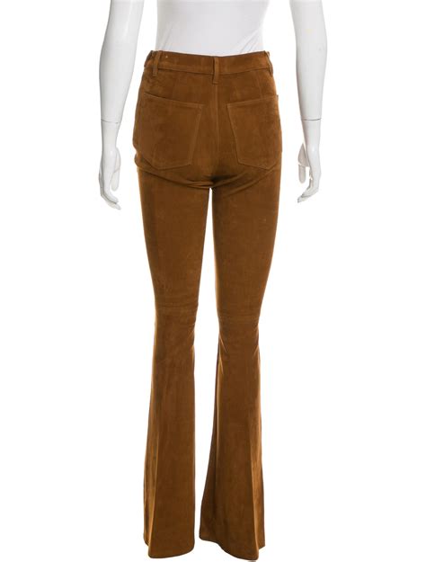 Frame Denim Flared Suede Pants - Clothing - WFD23605 | The RealReal