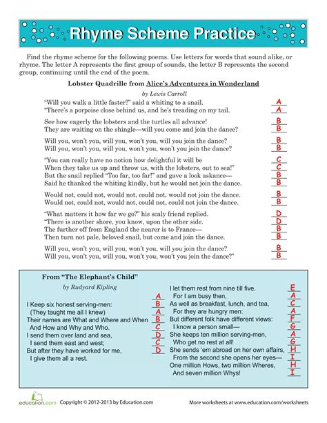 Rhyme scheme-2-worksheet | PDF