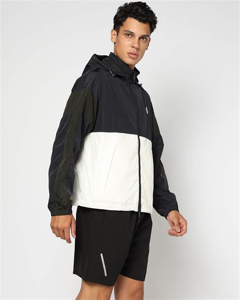 Men's Full Sleeves AX Monogram Blue Jacket