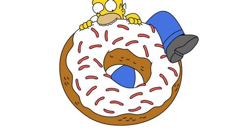 Download The Simpsons Movie Homer On A Donut Wallpaper | Wallpapers.com