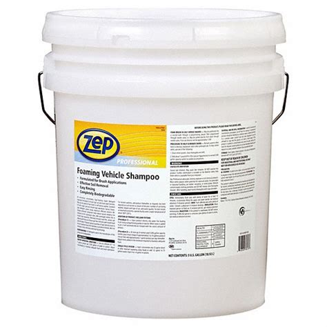ZEP PROFESSIONAL, 5 gal, Bucket, Foaming Vehicle Shampoo - 3AAJ6 ...
