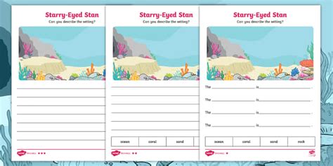 Starry-Eyed Stan Describe the Setting Worksheets | Twinkl