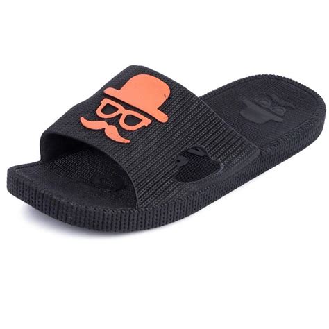 Buy Sanwra Slider FLIP Flop Slippers for Men/Boys (7) Black at Amazon.in