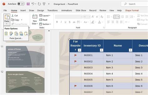 Image result for Copy Paste Table in PowerPoint