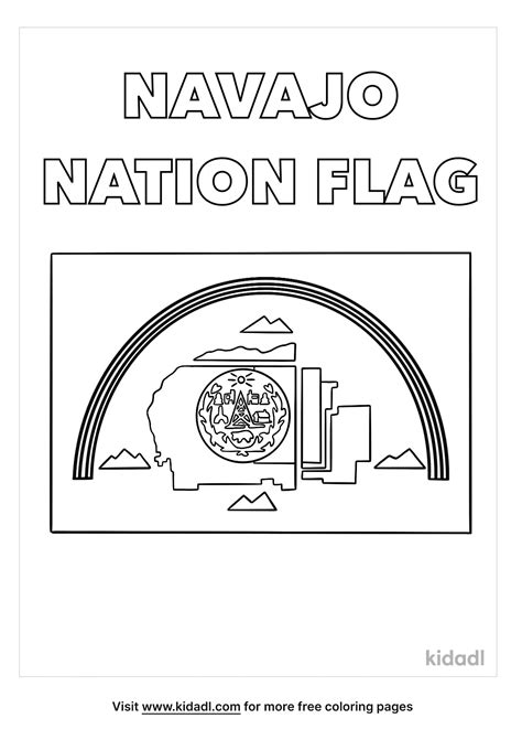 Navajo Nation Flag Coloring Page Free Printable Coloring, 41% OFF