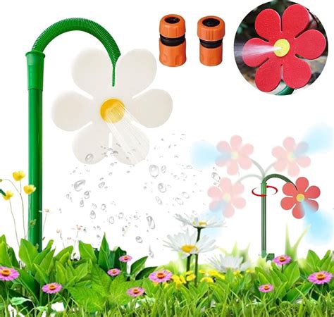Crazy Daisy Sprinkler 360° Rotating Flower Water Sprinkler for Garden ...