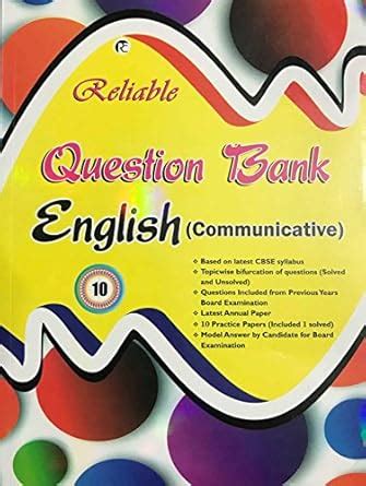 Amazon.in: Buy RELIABLE QUESTION BANK ENGLISH (COMMUNICATIVE) CLASS 10 ...