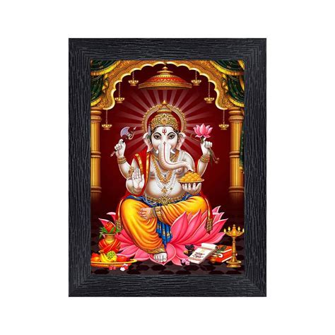 Generic PnF Ganeshji Religious Wood Photo Frames with Acrylic Sheet ...