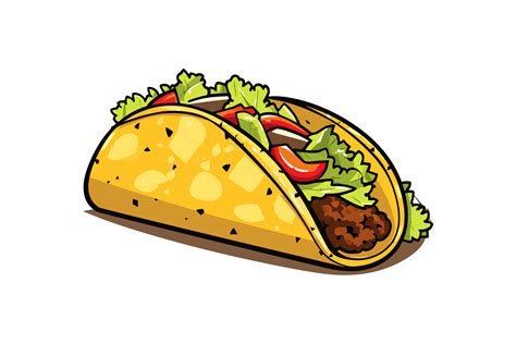 Taco Vector, Mexican Food Clipart, Tradi Graphic by fijulanam468 ...