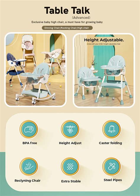 [Pre-Order] StarAndDaisy Portable Upgraded Table Talk High Chair for ...