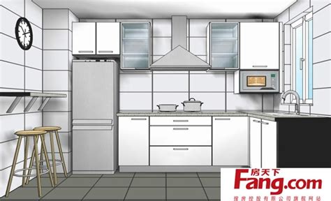 家庭厨房设计平面图2019-房天下家居装修网