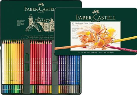 Faber-Castell Polychromos Colour Pencils, Tin of 60, (18-110060 ...