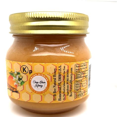 12 Pack Orange Blossom Creamed Honey 12oz Glass Jars | Bee Natural Honey