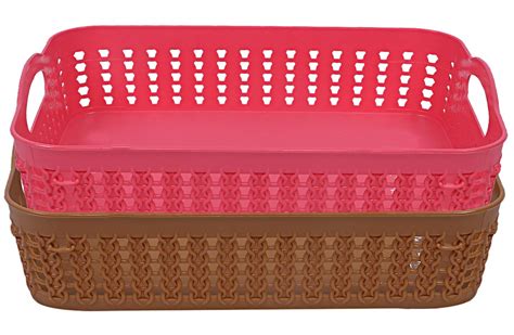 Kuber Industries Plastic 2 Pieces Multipurpose Storage Basket Set ...