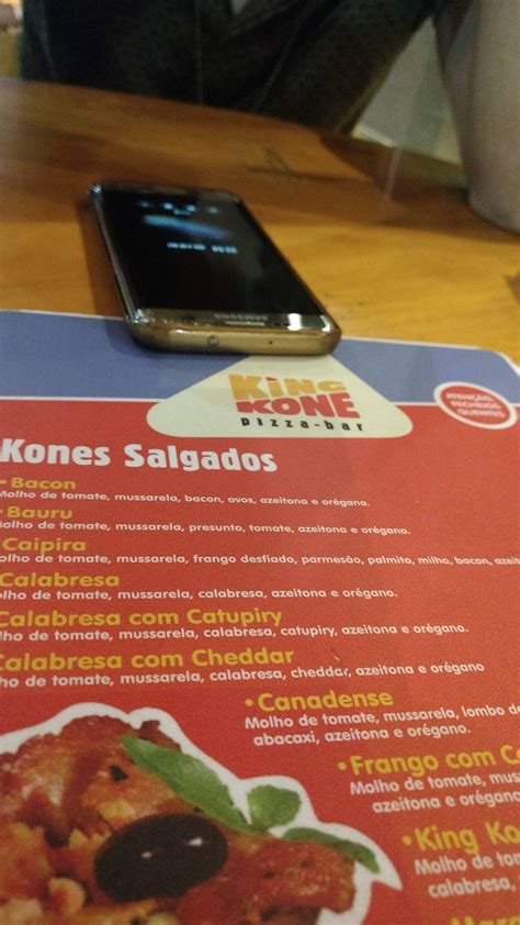 Menu at King Kone Pizza-Bar, Vitoria, Edifício Portinari - Av. Anísio ...